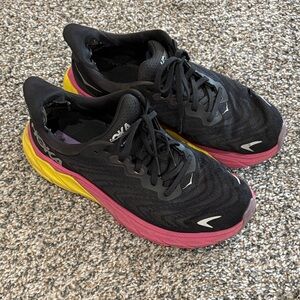 Hoka Women's Black Yellow Purple Sneakers